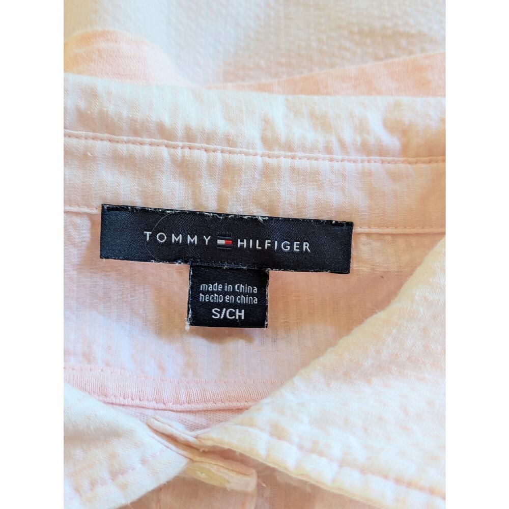 Tommy Hilfiger Womens Small Layered Blouse Light Pink Casual Work Top Shirt - Picture 9 of 11